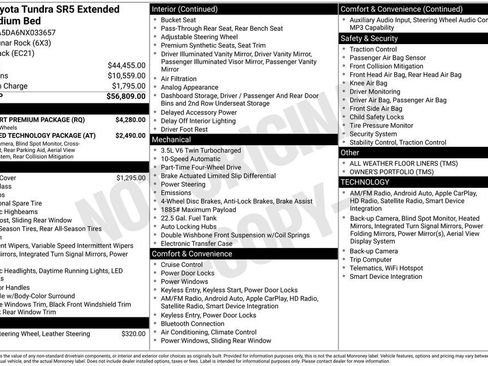 Certified 2022 Toyota Tundra SR5 w/ TRD Sport Premium Package AWD/4WD image 12