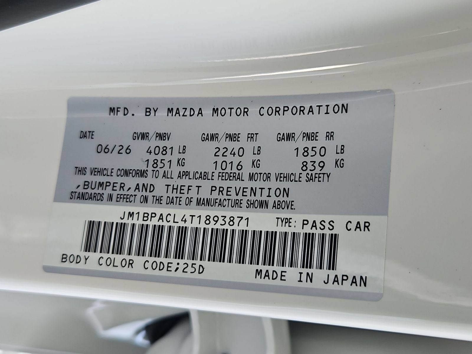 New 2026 MAZDA MAZDA3 2.5 S Sedan w/ Preferred Pkg FWD image 18