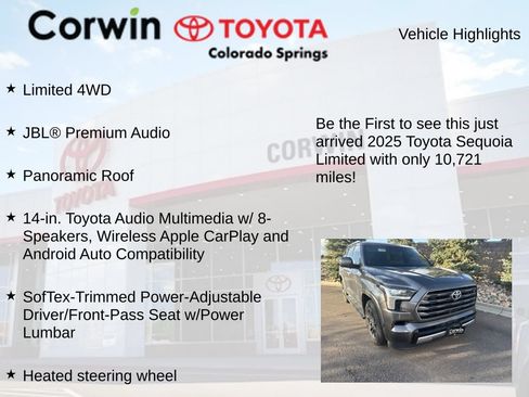 Used 2025 Toyota Sequoia Limited AWD/4WD image 4