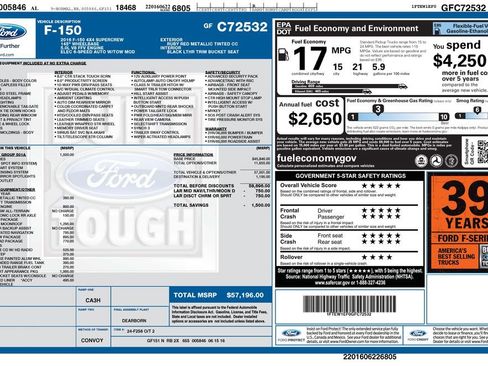 Used 2016 Ford F150 Lariat AWD/4WD image 2