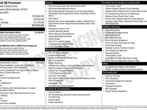 Used 2023 Audi Q8 Premium w/ Convenience Package image 13