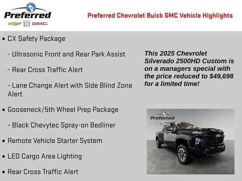 Certified 2025 Chevrolet Silverado 2500 Custom w/ Custom Value Package image 4