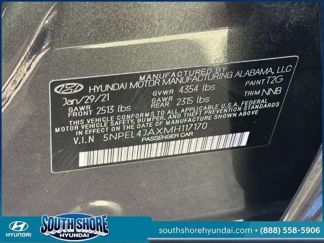 Certified 2021 Hyundai Sonata SEL w/ Cargo Package FWD image 37