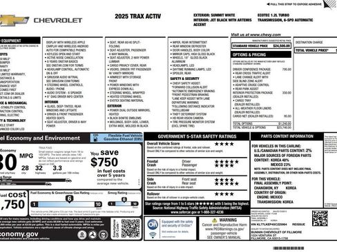 Used 2025 Chevrolet Trax ACTIV w/ Driver Confidence Package FWD image 2