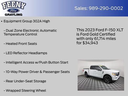 Used 2023 Ford F150 XLT w/ Equipment Group 302A High image 13