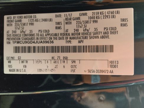 Used 2018 Ford Escape SE w/ SE Sync 3 Package image 33