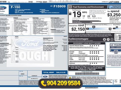 Used 2020 Ford F150 XLT w/ Equipment Group 302A Luxury RWD image 39