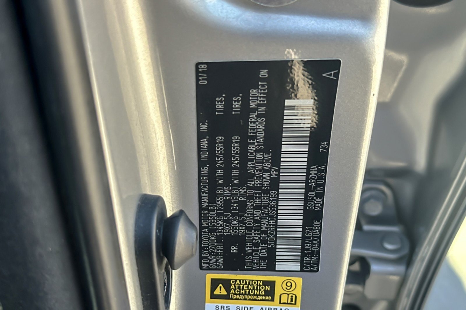 Certified 2018 Toyota Highlander SE w/ Protection Package #1 FWD image 29
