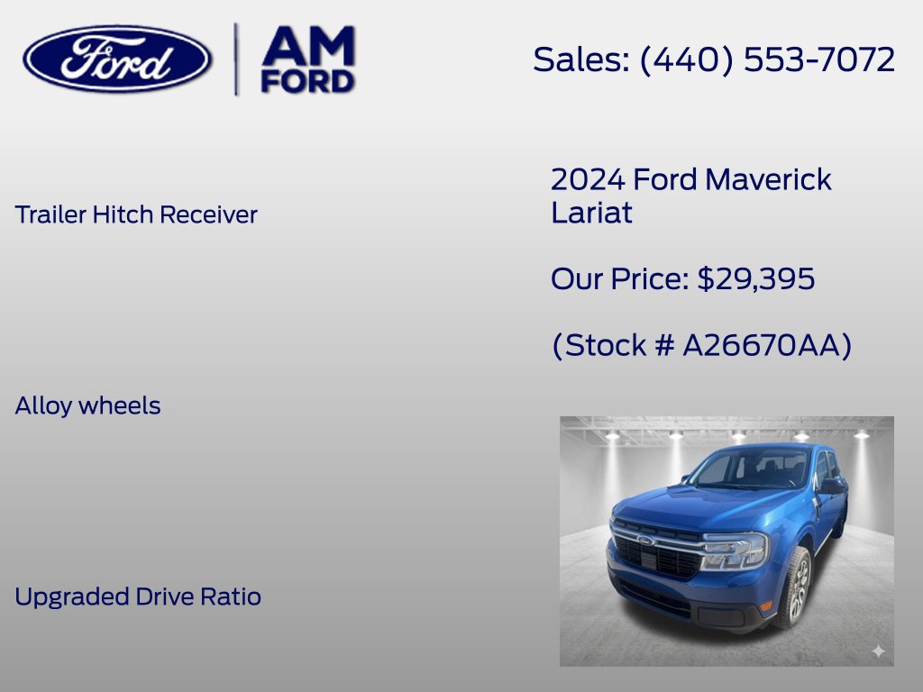 Used 2024 Ford Maverick Lariat w/ 4K Tow Package AWD/4WD image 33