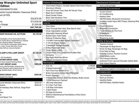 Used 2021 Jeep Wrangler Unlimited Sport image 3