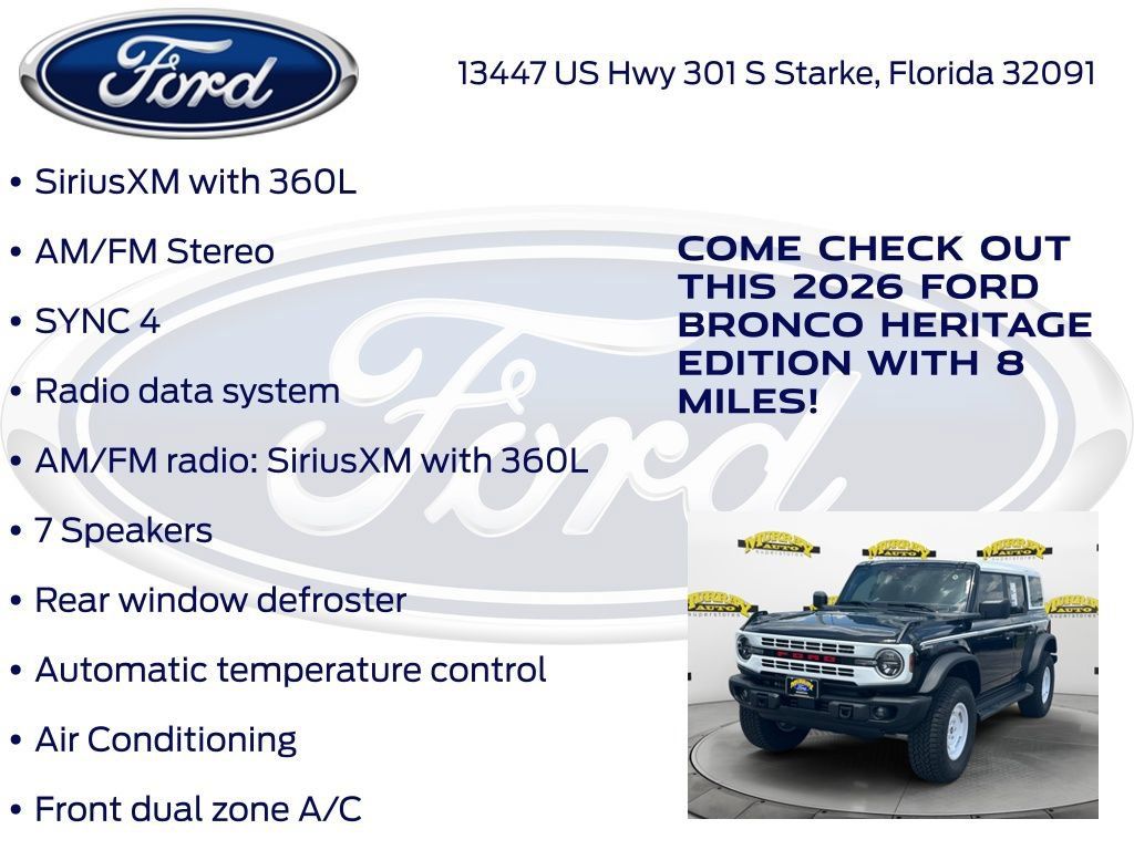 New 2026 Ford Bronco Heritage Edition AWD/4WD image 20
