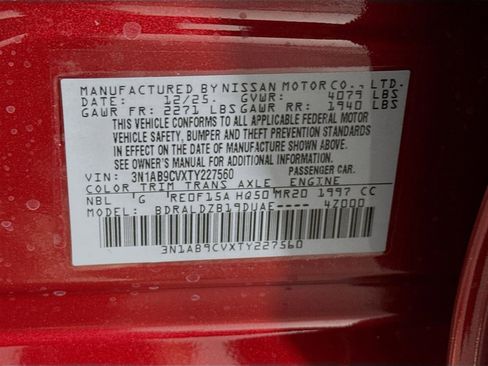 New 2026 Nissan Sentra SV w/ SV Convenience Package image 29