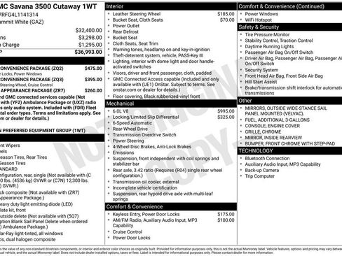 Used 2020 GMC Savana 3500 w/ Power Convenience Package RWD image 33