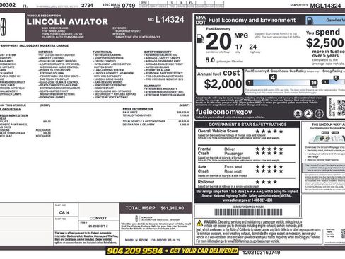 Used 2021 Lincoln Aviator Reserve w/ Class IV Trailer Tow Package AWD/4WD image 42
