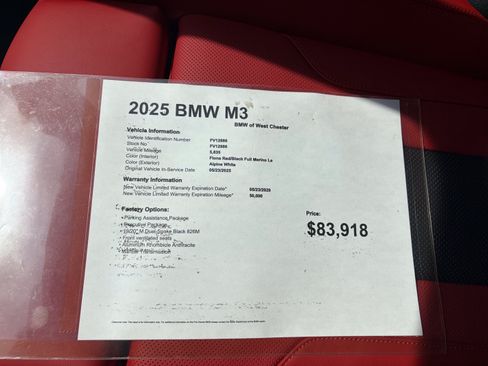 Used 2025 BMW M3 w/ Executive Package RWD image 19