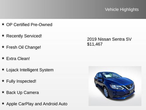 Used 2019 Nissan Sentra SV w/ Exterior Package image 4
