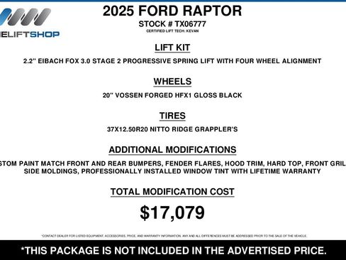 Used 2025 Ford F150 Raptor image 2