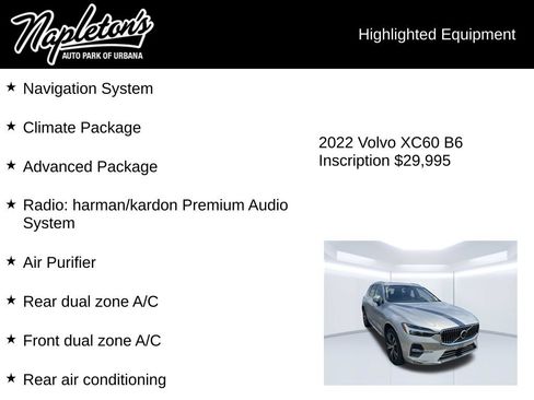 Used 2022 Volvo XC60 B6 Inscription w/ Advanced Package AWD/4WD image 4