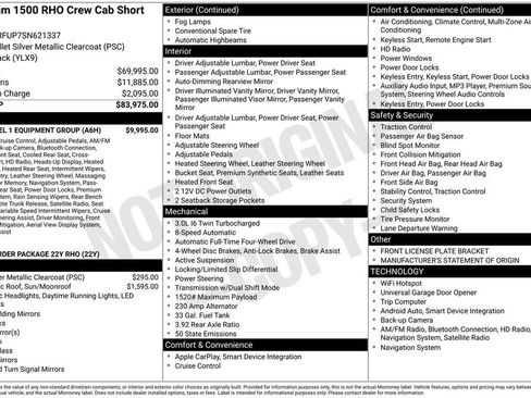 Used 2025 RAM 1500 RHO w/ RHO Level 1 Equipment Group image 38