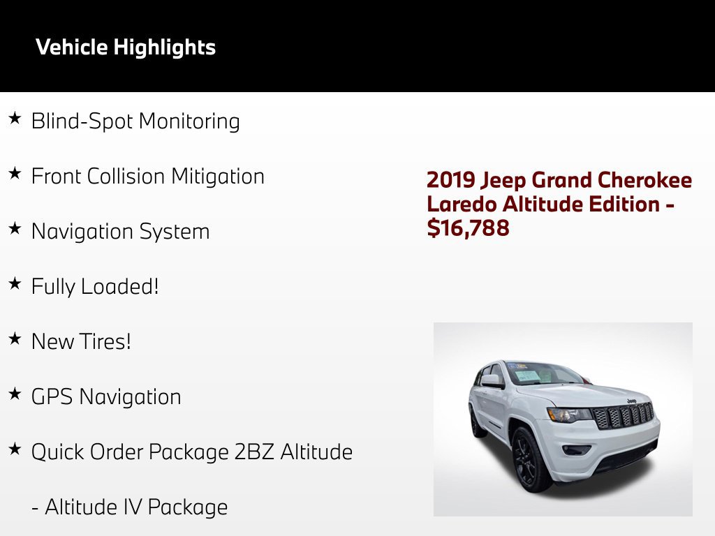Used 2019 Jeep Grand Cherokee Altitude RWD image 49