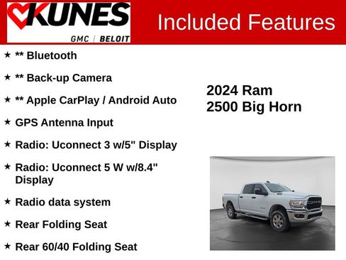 Used 2024 RAM 2500 Big Horn w/ Bed Utility Group AWD/4WD image 2