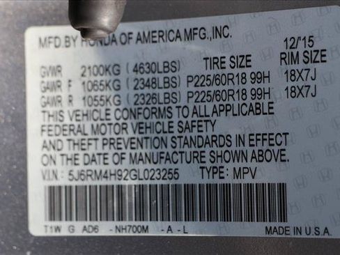 Used 2016 Honda CR-V Touring image 16