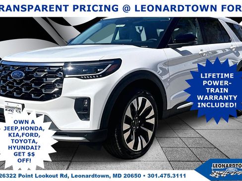 New 2026 Ford Explorer Platinum w/ LUX Leather Package image 1