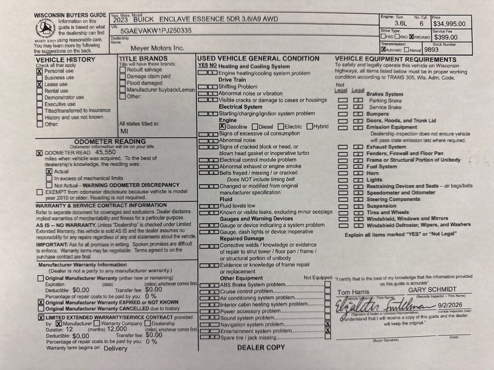 Certified 2023 Buick Enclave Essence w/ Experience Buick Package AWD/4WD image 30