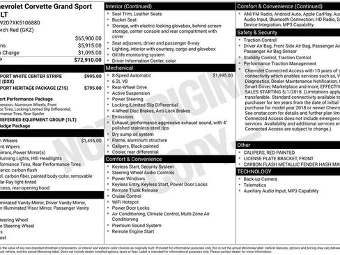 Used 2019 Chevrolet Corvette Grand Sport RWD image 3