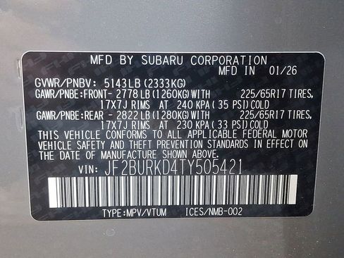 New 2026 Subaru Outback Wilderness AWD/4WD image 18