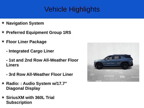 New 2026 Chevrolet Traverse RS FWD image 2