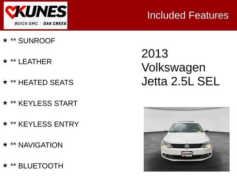 Used 2013 Volkswagen Jetta SEL FWD image 2