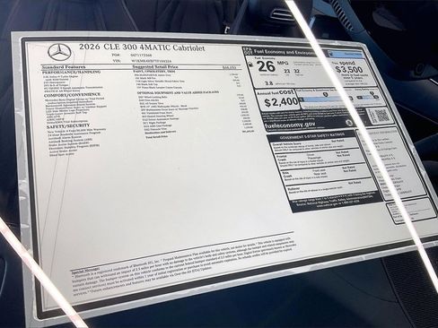 New 2026 Mercedes-Benz CLE 300 4MATIC Cabriolet image 12