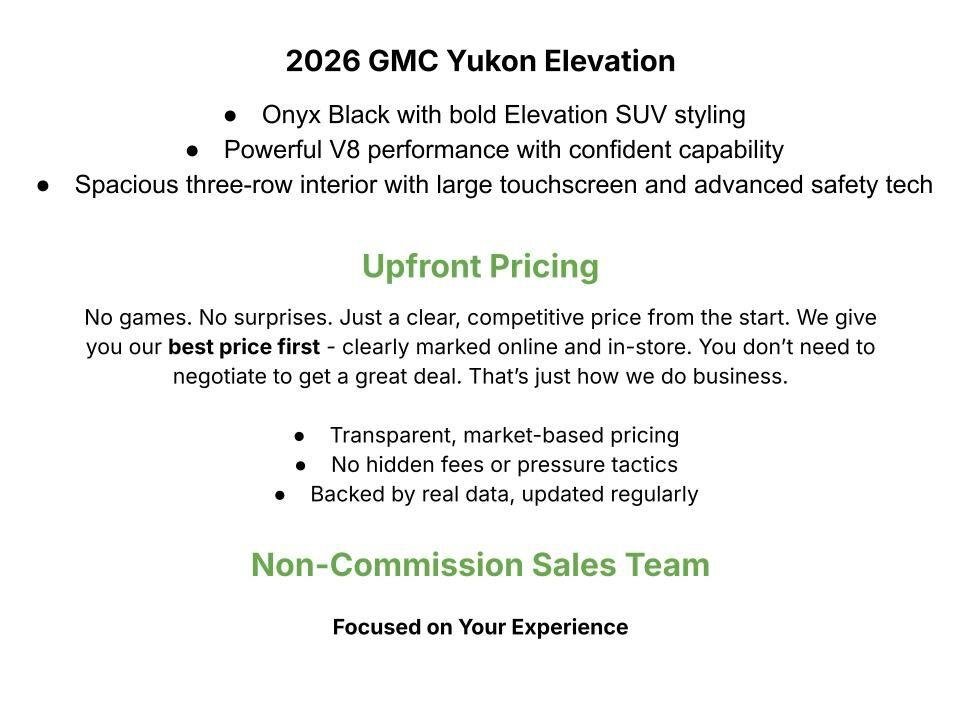 Used 2026 GMC Yukon Elevation AWD/4WD image 3