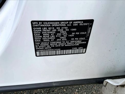 Used 2021 Volkswagen Atlas SE w/ Panoramic Sunroof Package AWD/4WD image 37