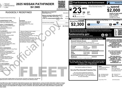 Used 2025 Nissan Pathfinder SV FWD image 4