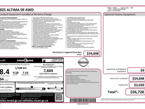 Used 2025 Nissan Altima 2.5 SR AWD/4WD image 29