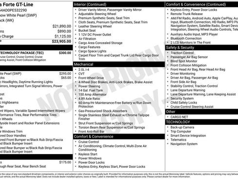 Used 2023 Kia Forte GT-Line w/ GT-Line Technology Package image 9