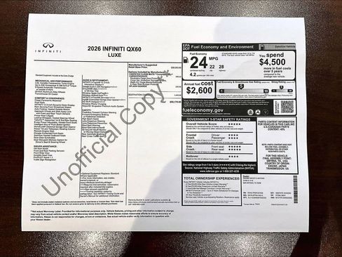 New 2026 INFINITI QX60 Luxe FWD image 49