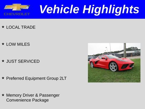 Certified 2022 Chevrolet Corvette Stingray Preferred Cpe w/ 2LT RWD image 2
