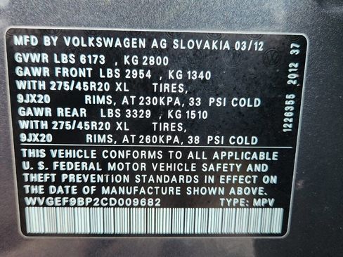 Used 2012 Volkswagen Touareg Executive image 49