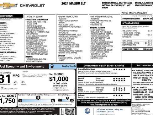 Used 2024 Chevrolet Malibu LT FWD image 2