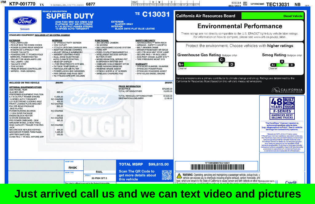 Used 2026 Ford F250 Platinum AWD/4WD image 1