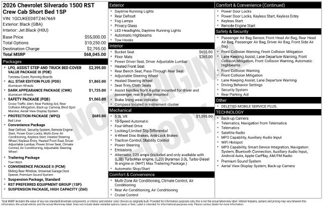 New 2026 Chevrolet Silverado 1500 RST AWD/4WD image 6