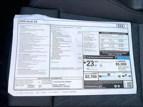 New 2026 Audi S5 Premium Plus AWD/4WD image 12