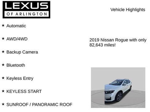 Used 2019 Nissan Rogue SV w/ Sun & Sound Touring Package AWD/4WD image 7