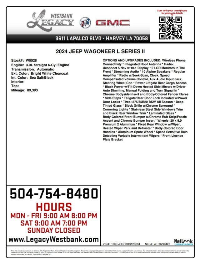 Used 2024 Jeep Wagoneer L Series II RWD image 25