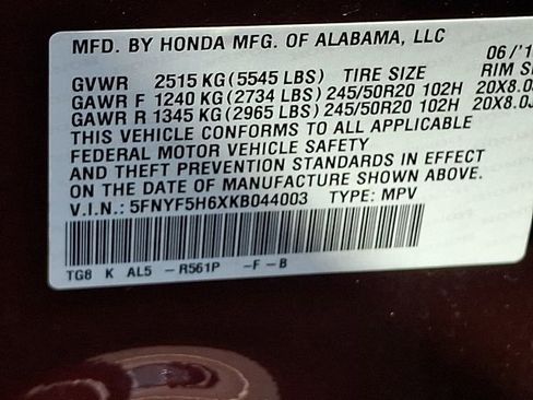 Used 2019 Honda Pilot Touring image 27