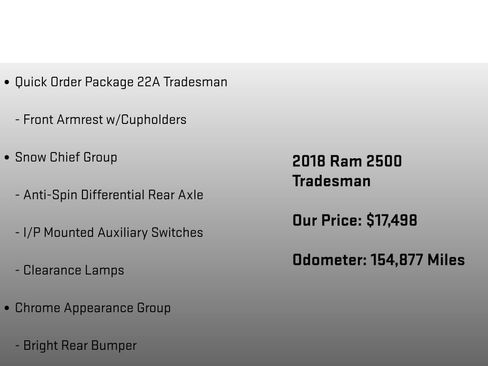 Used 2018 RAM 2500 Tradesman w/ Chrome Appearance Group AWD/4WD image 6