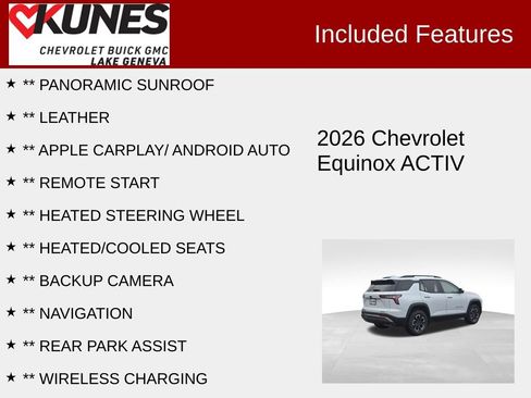 New 2026 Chevrolet Equinox ACTIV w/ Convenience Package III AWD/4WD image 3